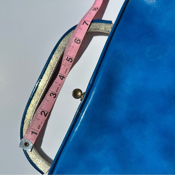 Vintage Elegant Blue Clutch Bag - Picture 8 of 8